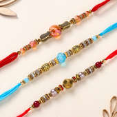 Crystal Work Rakhi Trio